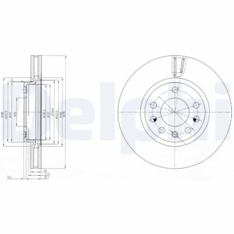 ПЕРЕДНИЙ ГАЛЬМУВАЛЬНИЙ ДИСК 278X26 V Delphi BG4149