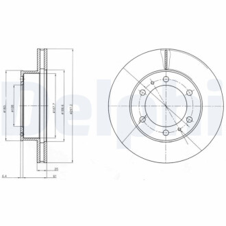 ПЕРЕДНИЙ ГАЛЬМУВАЛЬНИЙ ДИСК 297X25 V Delphi BG4211C