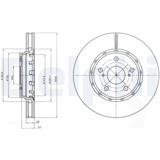 Диск гальмівний Delphi BG4276