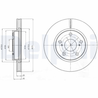 Диск тормозной Delphi BG4304