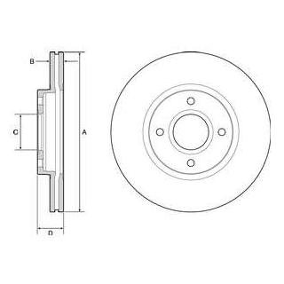 Тормозной диск - (AY1Z1125A / 1751584) Delphi BG4569