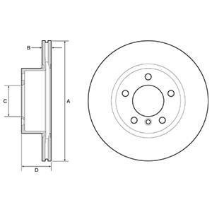 Тормозной диск Delphi BG4645C
