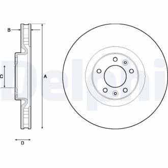 Тормозной диск Delphi BG4716C