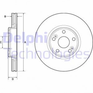 ПЕРЕДНИЙ ГАЛЬМУВАЛЬНИЙ ДИСК 300X26 В Delphi BG4746C (фото 1)