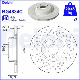 TARCZA HAM.BMW 1 F20 11- TYL Delphi BG4834C