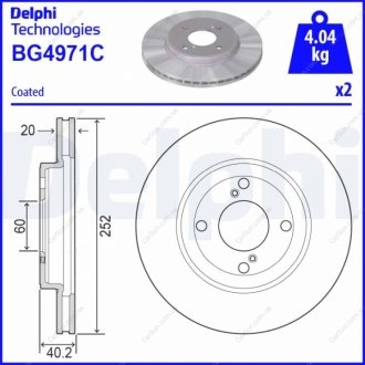 Гальмівний диск Delphi BG4971C