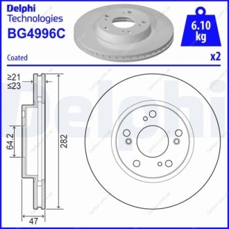 Гальмівний диск Delphi BG4996C