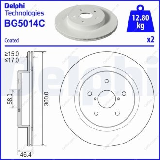 Гальмівний диск Delphi BG5014C (фото 1)