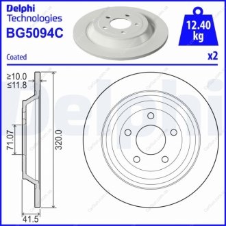 Гальмівний диск Delphi BG5094C