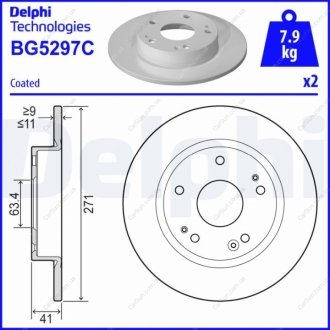 Гальмівний диск Delphi BG5297C