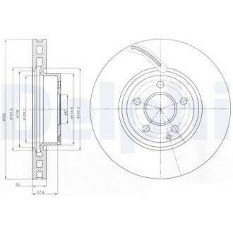 Диск гальмівний Delphi BG9075C