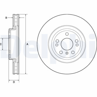 ПЕРЕДНИЙ ГАЛЬМУВАЛЬНИЙ ДИСК 330X32 V Delphi BG9148C