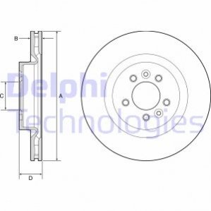 Тормозной диск - (SDB000624 / SDB000623 / SDB000622) Delphi BG9204C