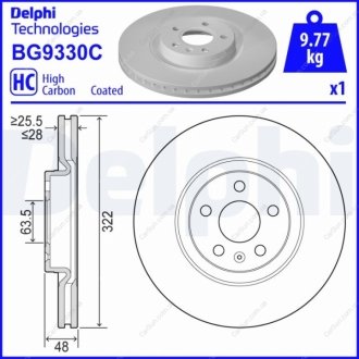 Гальмівний диск Delphi BG9330C (фото 1)