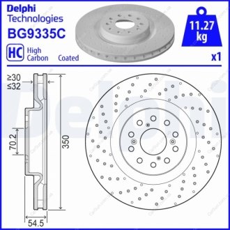 Гальмівний диск Delphi BG9335C (фото 1)