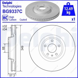 Гальмівний диск Delphi BG9337C