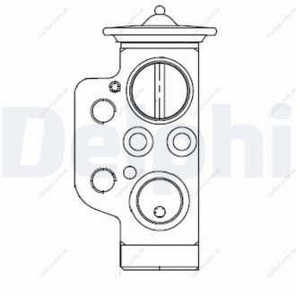 Расширительный клапан кондиционера - (95557231902 / 7P0820679A / 7L0820679D) Delphi CB1009V (фото 1)