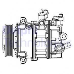 Компрессор новый VW JETTA VI (162, 163, AV3, AV2) 10-17 Delphi CS20529