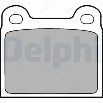 Комплект гальмівних колодок, дискове гальмо Delphi LP0018 (фото 1)