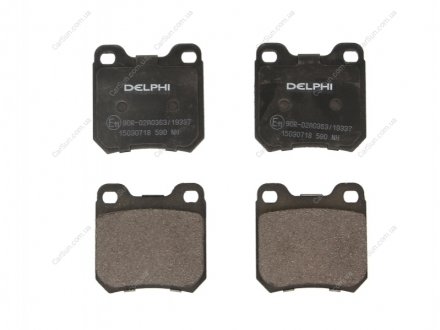 Комплект гальмівних колодок, дискове гальмо Delphi LP0590