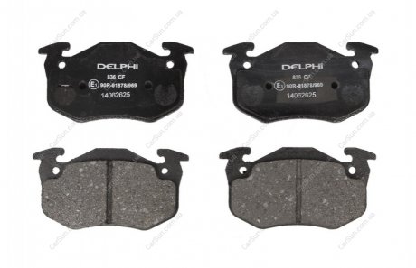 Комплект гальмівних колодок, дискове гальмо Delphi LP0836