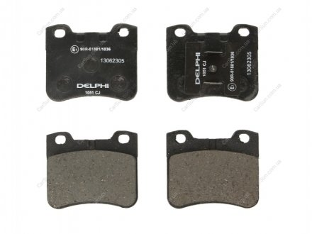 Комплект гальмівних колодок, дискове гальмо Delphi LP1051