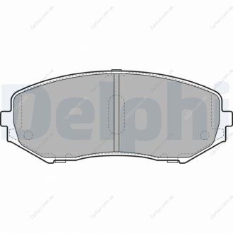 Комплект гальмівних колодок, дискове гальмо Delphi LP2001 (фото 1)