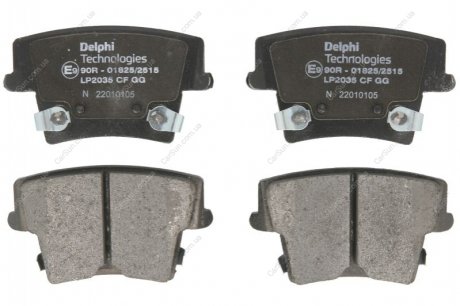 Комплект тормозных колодок, дисковый тормоз Delphi LP2035