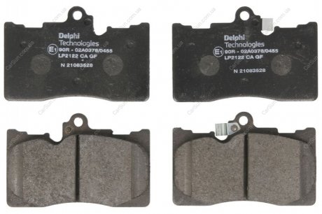 Комплект гальмівних колодок, дискове гальмо Delphi LP2122 (фото 1)