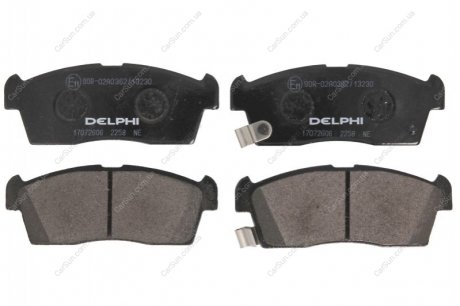 Комплект гальмівних колодок, дискове гальмо Delphi LP2258