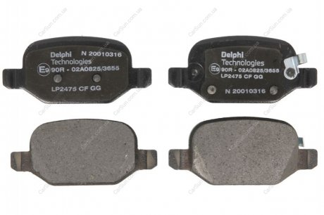 Комплект гальмівних колодок, дискове гальмо Delphi LP2475 (фото 1)
