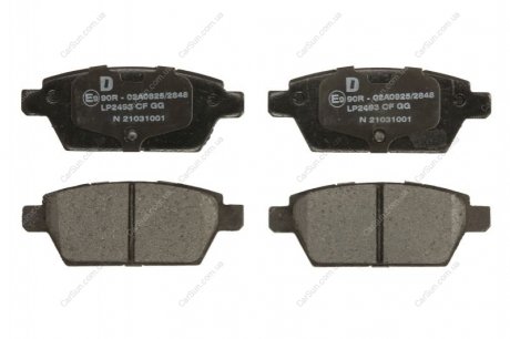 Комплект гальмівних колодок, дискове гальмо Delphi LP2493 (фото 1)