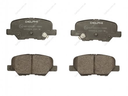 Комплект гальмівних колодок, дискове гальмо Delphi LP2501