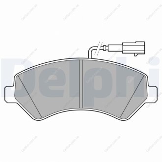 Комплект гальмівних колодок, дискове гальмо Delphi LP3623