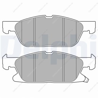 Комплект гальмівних колодок, дискове гальмо Delphi LP3643