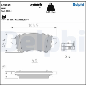 KLOCKI HAM.TYL Delphi LP3659 (фото 1)