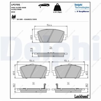 KLOCKI HAM.PRZOD Delphi LP3705 (фото 1)