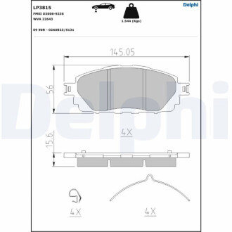 KLOCKI HAM.PRZOD Delphi LP3815