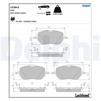 Автозапчасть Delphi LP3843