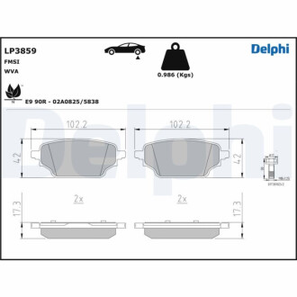 KLOCKI HAM TYL Delphi LP3859