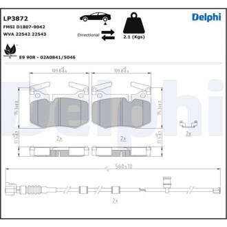 Автозапчасть Delphi LP3872