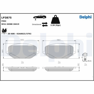 KLOCKI HAM.PRZOD Delphi LP3875