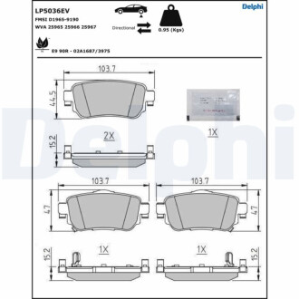 KLOCKI HAM TYL EV Delphi LP5036EV