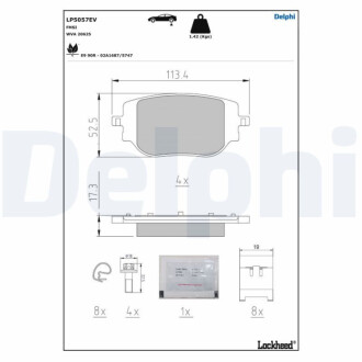 KLOCKI HAM TYL EV Delphi LP5057EV