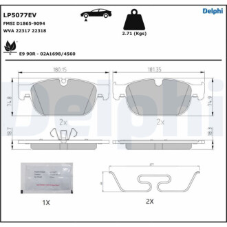 KLOCKI HAM.EV PRZOD Delphi LP5077EV