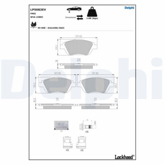 KLOCKI HAM PRZOD EV Delphi LP5083EV