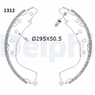 Комплект гальмівних колодок Delphi LS2187