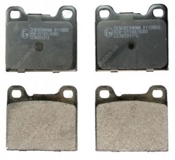 Комплект тормозных накладок, дисковый тормоз Denckermann B110863 (фото 1)