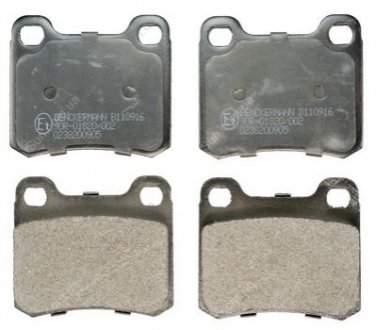 Комплект тормозных накладок, дисковый тормоз Denckermann B110916 (фото 1)