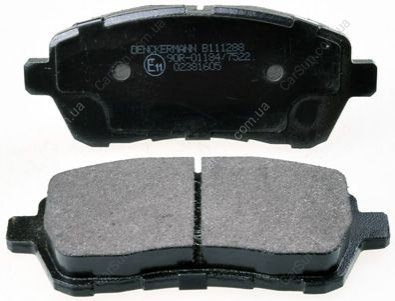 Комплект тормозных накладок, дисковый тормоз Denckermann B111288